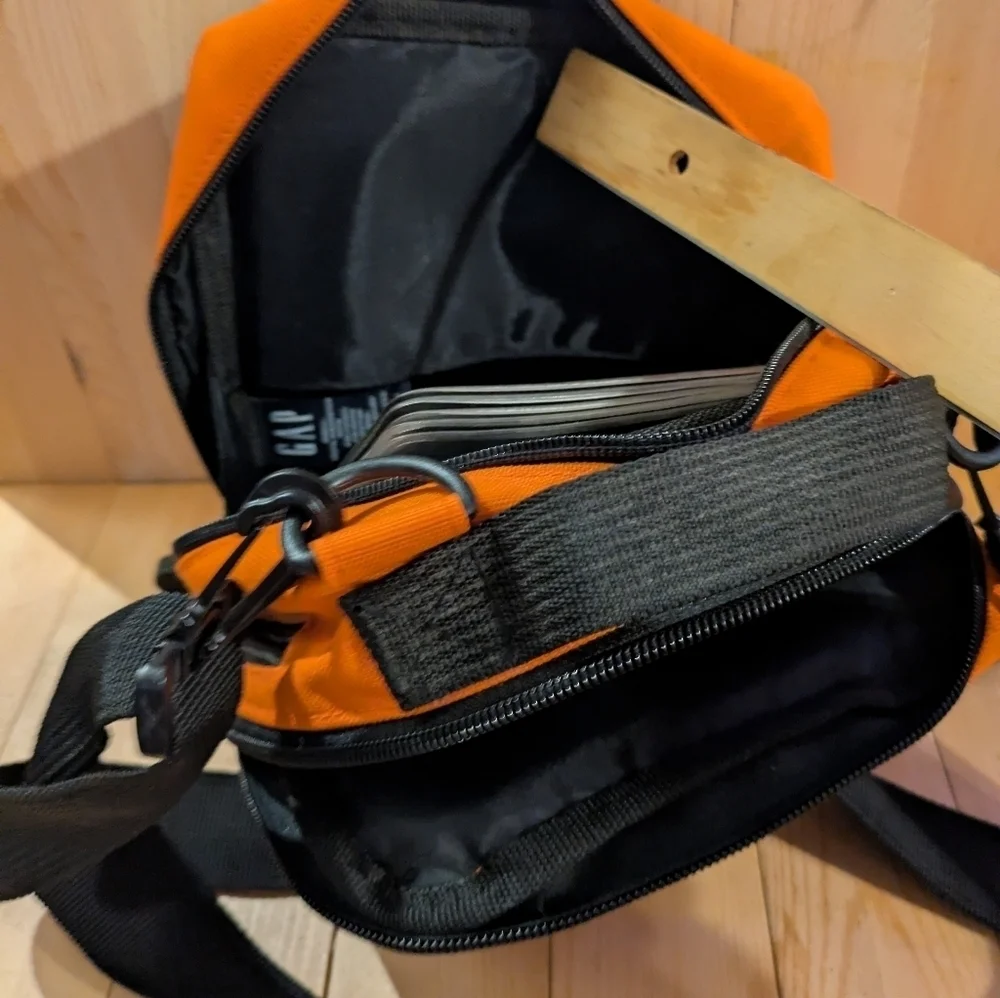 GAP Orange and Black Men's Bag CD holder